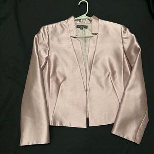 TAHARI LUXE - Arthur S. Levine Metallic Pink Cocktail/Party Jacket Plus Size 18